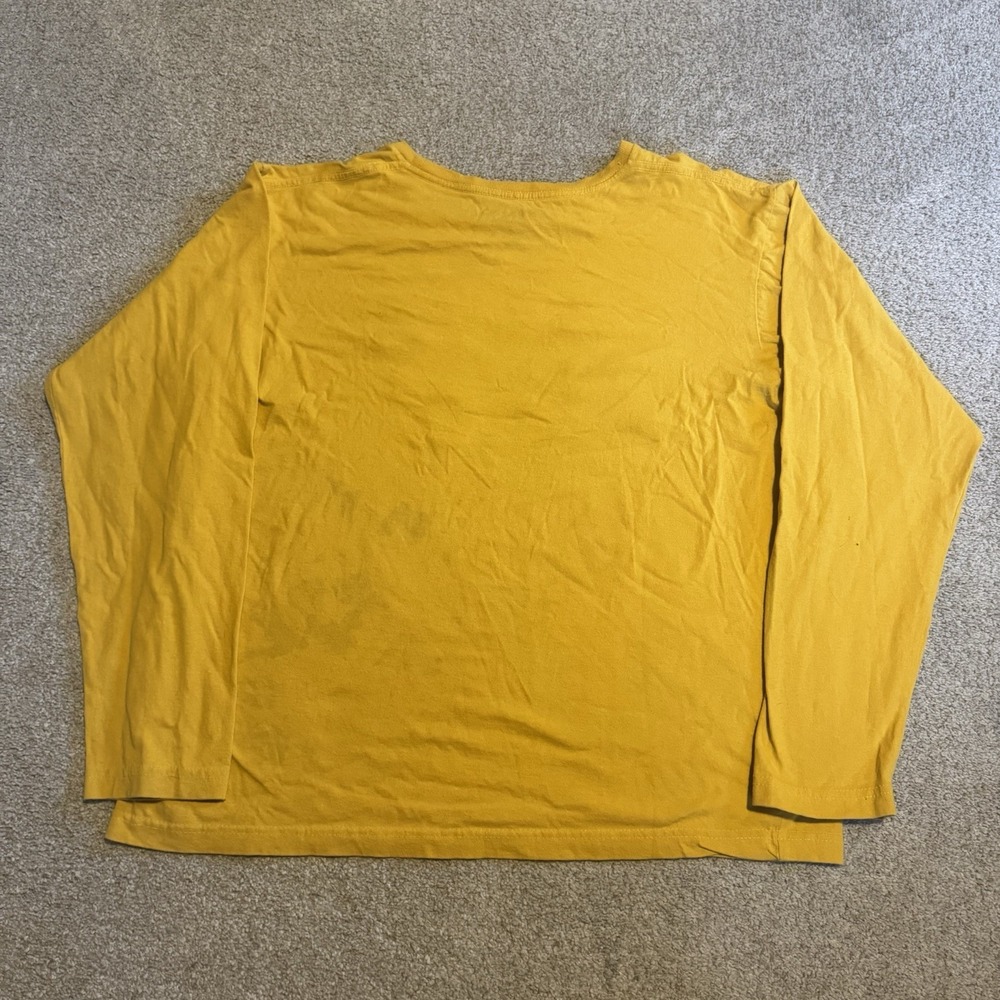 Aéropostale Men's Size L Yellow Long Sleeve Graphic Cotton Knit Crew Tee - Picture 4 of 4